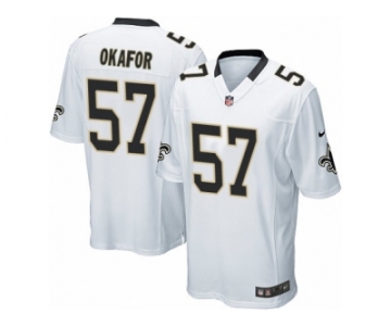 Youth Nike New Orleans Saints #57 Alex Okafor Game White NFL Jersey