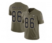 Youth Nike New Orleans Saints #86 John Phillips Limited Olive 2017 Salute to Service NFL Jersey