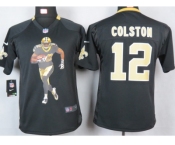 nike youth nfl jerseys new orleans saints #12 colson black [portrait fashion]