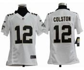 nike youth nfl jerseys new orleans saints #12 colston white[nike]