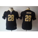 nike youth nfl jerseys new orleans saints #28 ingram black[nike]