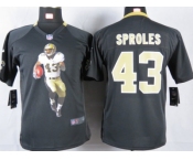 nike youth nfl jerseys new orleans saints #43 sproles black [portrait fashion]