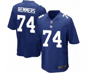Men's New York Giants #74 Mike Remmers Game Royal Blue Team Color Football Jersey