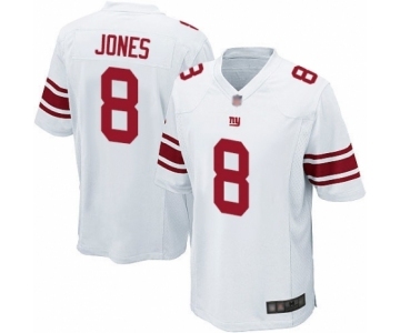 Men's New York Giants #8 Daniel Jones Game White Football Jersey