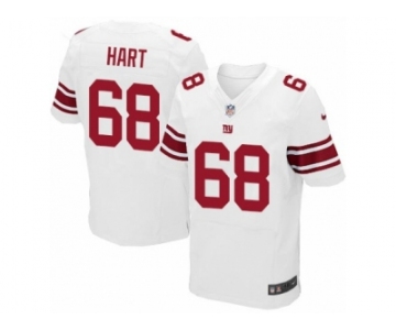 Men Nike New York Giants #68 Bobby Hart Elite White NFL Jersey