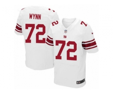 Men Nike New York Giants #72 Kerry Wynn Elite White NFL Jersey