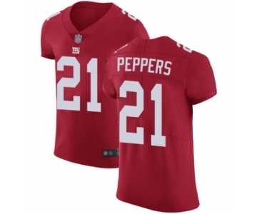 Men's New York Giants #21 Jabrill Peppers Red Alternate Vapor Untouchable Elite Player Football Jersey