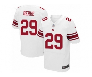 Men's Nike New York Giants #29 Nat Berhe Elite White NFL Jersey