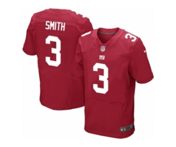Men's Nike New York Giants #3 Geno Smith Elite Red Alternate NFL Jersey