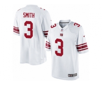Men's Nike New York Giants #3 Geno Smith Limited White NFL Jersey