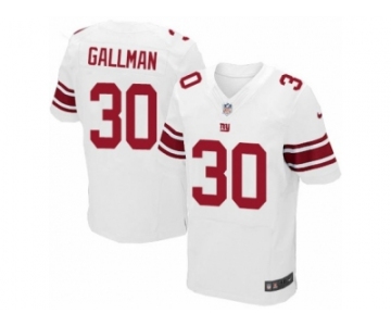 Men's Nike New York Giants #30 Wayne Gallman Elite White NFL Jersey