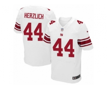 Men's Nike New York Giants #44 Mark Herzlich Elite White NFL Jersey