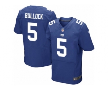 Men's Nike New York Giants #5 Randy Bullock Elite Royal Blue Team Color NFL Jersey