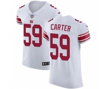 Men's Nike New York Giants #59 Lorenzo Carter White Vapor Untouchable Elite Player NFL Jersey