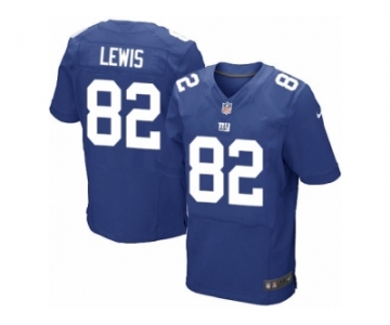 Men's Nike New York Giants #82 Roger Lewis Elite Royal Blue Team Color NFL Jersey