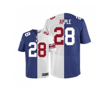 Nike New York Giants #28 Eli Apple Royal Blue White Men's Stitched NFL Elite Split Jersey