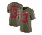 Men Nike New York Giants #13 Odell Beckham Jr Limited Olive 2017 Salute to Service NFL Jersey