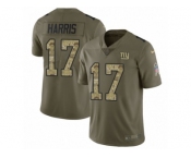 Men Nike New York Giants #17 Dwayne Harris Limited Olive Camo 2017 Salute to Service NFL Jersey