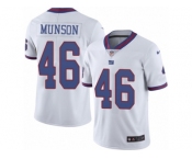 Men Nike New York Giants #46 Calvin Munson Limited White Rush Vapor Untouchable NFL Jersey
