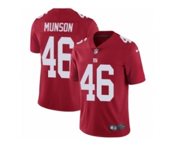 Men Nike New York Giants #46 Calvin Munson Red Alternate Vapor Untouchable Limited Player NFL Jersey