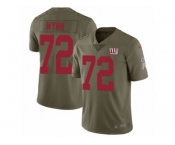 Men Nike New York Giants #72 Kerry Wynn Limited Olive 2017 Salute to Service NFL Jersey