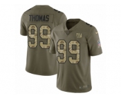 Men Nike New York Giants #99 Robert Thomas Limited Olive Camo 2017 Salute to Service NFL Jersey
