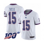 Men's New York Giants #15 Golden Tate III Limited White Rush Vapor Untouchable 100th Season Football Jersey