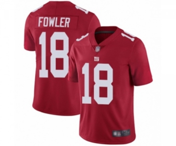 Men's New York Giants #18 Bennie Fowler Red Limited Red Inverted Legend Football Jersey
