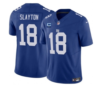 Men's New York Giants #18 Darius Slayton Blue 2025 F.U.S.E. With 1-Star C Patch Vapor Untouchable Limited Football Stitched Jersey