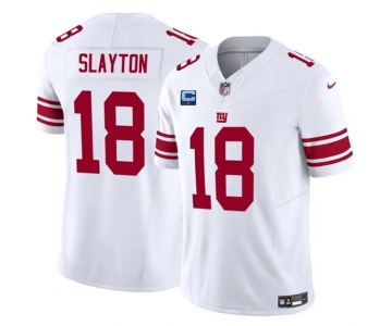 Men's New York Giants #18 Darius Slayton White 2025 F.U.S.E. With 1-Star C Patch Vapor Untouchable Limited Football Stitched Jersey