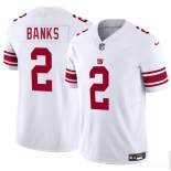 Men's New York Giants #2 Deonte Banks White 2025 F.U.S.E. Vapor Untouchable Limited Football Stitched Jersey