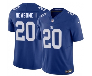 Men's New York Giants #20 Greg Newsome II Blue 2026 F.U.S.E. Vapor Untouchable Limited Football Stitched Jersey