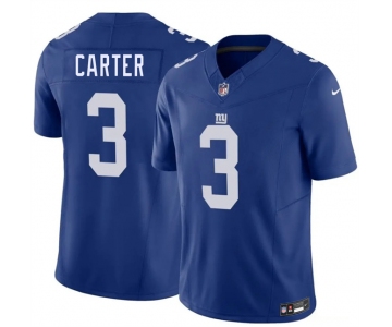 Men's New York Giants #3 Abdul Carter Blue 2026 F.U.S.E. Vapor Untouchable Limited Stitched Jersey