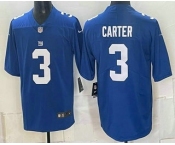 Men's New York Giants #3 Abdul Carter Limited Blue Vapor Jersey Men's New York Giants #3 Abdul Carter Limited Blue Vapor Jersey