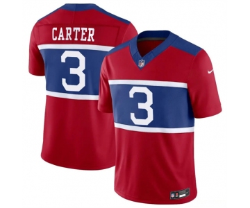 Men's New York Giants #3 Abdul Carter Red 2026 Alternate Vapor F.U.S.E. Limited Stitched Football Jersey