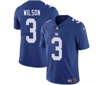 Men's New York Giants #3 Russell Wilson Blue 2025 Vapor Untouchable Limited Football Stitched Jersey