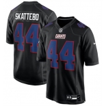 Men's New York Giants #44 Cam Skattebo Black Fashion Football Stitched Game Jersey