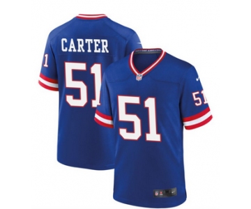 Men's New York Giants #51 Abdul Carter Royal Classic Football Stitched Game Jersey