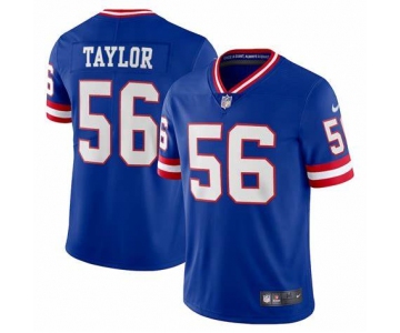 Men's New York Giants #56 Lawrence Taylor Royal Classic Vapor Limited Jersey