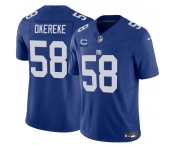 Men's New York Giants #58 Bobby Okereke Blue 2025 F.U.S.E. With 2-Star C Patch Vapor Untouchable Limited Football Stitched Jersey