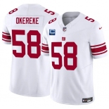 Men's New York Giants #58 Bobby Okereke White 2025 F.U.S.E. With 2-Star C Patch Vapor Untouchable Limited Football Stitched Jersey