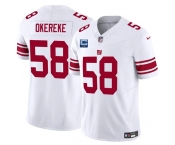 Men's New York Giants #58 Bobby Okereke White 2025 F.U.S.E. With 2-Star C Patch Vapor Untouchable Limited Football Stitched Jersey