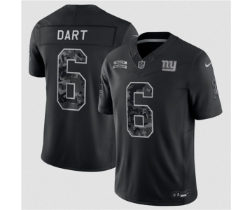 Men's New York Giants #6 Jaxson Dart Black F.U.S.E. 2026 Salute to Service Limited Football Stitched Jersey
