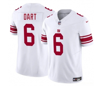 Men's New York Giants #6 Jaxson Dart White 2025 Draft F.U.S.E. Vapor Untouchable Limited Football Stitched Jersey