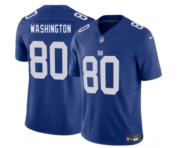 Men's New York Giants #80 Montrell Washington Blue 2025 F.U.S.E. Vapor Untouchable Limited Football Stitched Jersey
