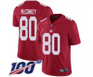 Men's New York Giants #80 Phil McConkey Red Limited Red Inverted Legend 100th Season Football Jersey