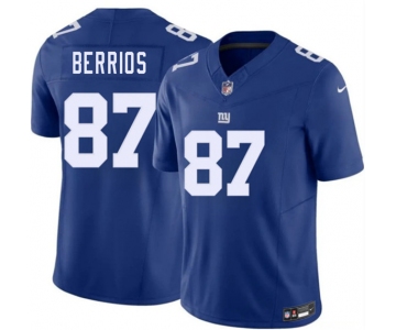 Men's New York Giants #87 Braxton Berrios Blue 2026 F.U.S.E. Vapor Untouchable Limited Football Stitched Jersey