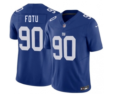 Men's New York Giants #90 Leki Fotu Blue 2026 F.U.S.E. Vapor Untouchable Limited Football Stitched Jersey