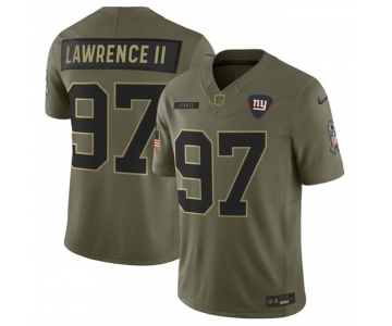 Men's New York Giants #97 Dexter Lawrence II Olive 2025 F.U.S.E. Salute to Service Limited Football Stitched Jersey
