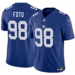 Men's New York Giants #98 Leki Fotu Blue 2026 F.U.S.E. Vapor Untouchable Limited Football Stitched Jersey